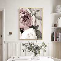 Wall Art - Scandinavian Pink White Flower - Canvas Prints-Poster Prints - Image 3