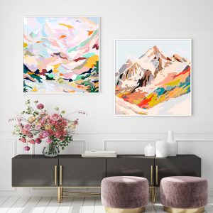 Wall Art - Abstract Mountains 2 sets - Canvas Prints-Poster Prints
