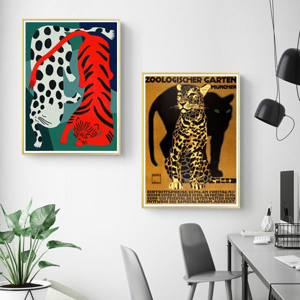Wall art - Big Cats At the Munchen Zoo(2 sets)- Canvas Prints- Poster Prints