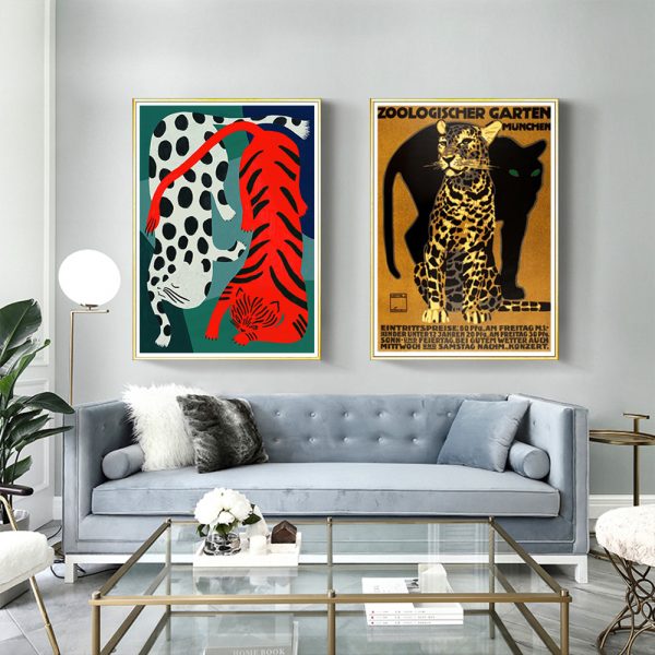 Wall art - Big Cats At the Munchen Zoo(2 sets)- Canvas Prints- Poster Prints - Image 3