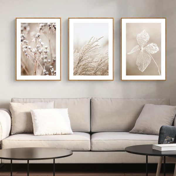 Wall Art  - Dried Flower 3 sets - Poster Prints -Canvas Prints