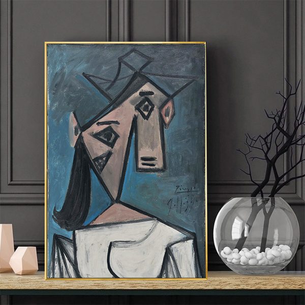 Wall Art - Head Of A Woman By Pablo Picasso - Canvas Prints-Poster Prints - Image 2