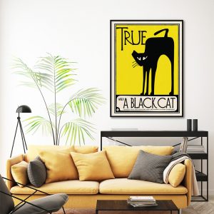 Wall Art - Black Cat - Canvas Prints-Poster Prints