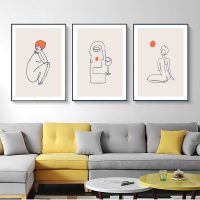 Wall Art  - Line Art Figures 3 sets - Poster Prints -Canvas Prints - Image 2