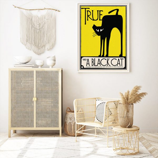 Wall Art - Black Cat - Canvas Prints-Poster Prints - Image 3