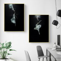 Wall art - Underwater Dancer (2 sets)- Canvas Prints- Poster Prints