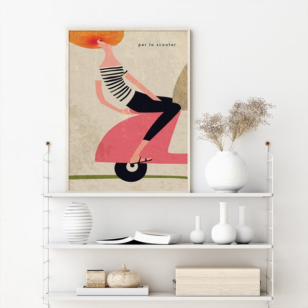 Wall Art - Scooter - Canvas Prints-Poster Prints - Image 3
