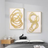 Wall art - Abstract Gold (2 sets)- Canvas Prints- Poster Prints - Image 3