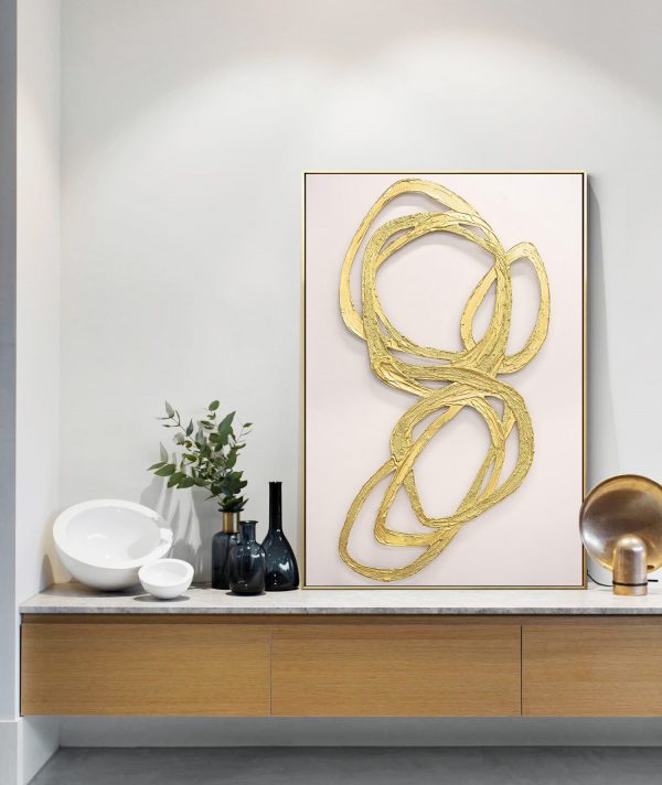 Wall art - Abstract Gold (2 sets)- Canvas Prints- Poster Prints - Image 4