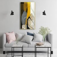 Wall Art – Abstract Yellow Black - Canvas Prints - Poster Prints - Image 3
