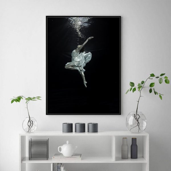 Wall Art - Underwater Dancer Style A - Canvas Prints-Poster Prints - Image 3