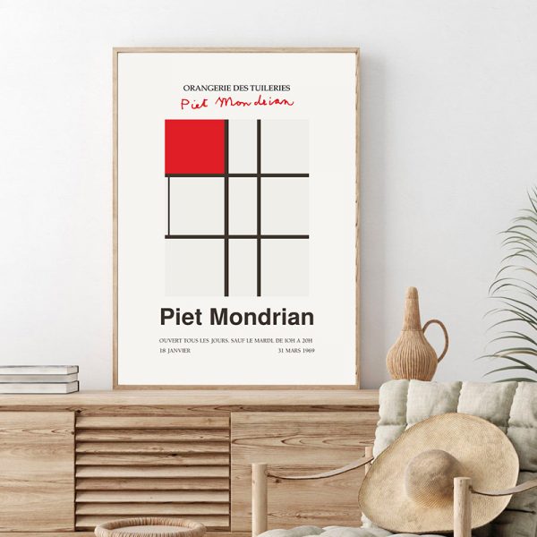 Wall Art -Abstract Artworks by Piet Mondrian ( 3 sets )- Poster Prints -Canvas Prints - Image 3