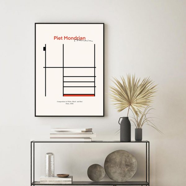 Wall Art -Abstract Artworks by Piet Mondrian ( 3 sets )- Poster Prints -Canvas Prints - Image 5