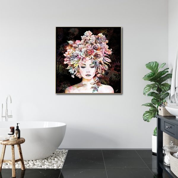 Wall Art - Floral Girl - Canvas Prints-Poster Prints - Image 3