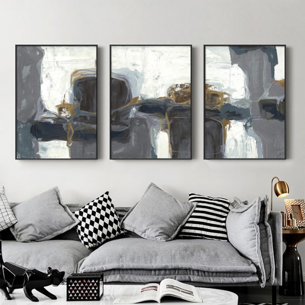 Wall Art - Grey Blush ( 3 sets )- Poster Prints -Canvas Prints - Image 3