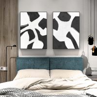 Wall art - Abstract Black White (2 sets)- Canvas Prints- Poster Prints - Image 3