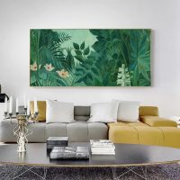 Botanical Art - The Equatorial Jungle Green Forest By Henri Rousseau - Canvas Prints-Poster Prints - Image 2