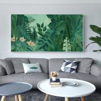 Botanical Art - The Equatorial Jungle Green Forest By Henri Rousseau - Canvas Prints-Poster Prints - Image 3