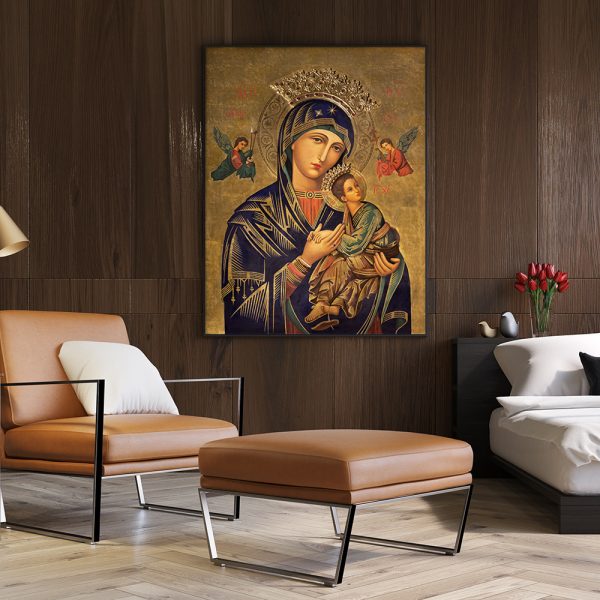 Wall Art - Our Lady Of Perpetual Help Virgin Mary - Canvas Prints-Poster Prints - Image 2