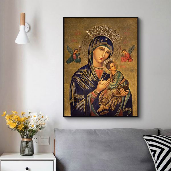 Wall Art - Our Lady Of Perpetual Help Virgin Mary - Canvas Prints ...