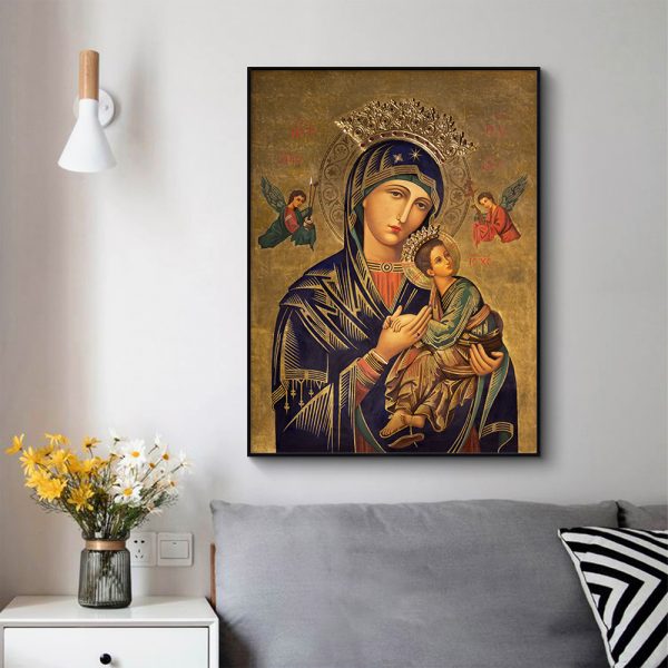 Wall Art - Our Lady Of Perpetual Help Virgin Mary - Canvas Prints-Poster Prints - Image 3