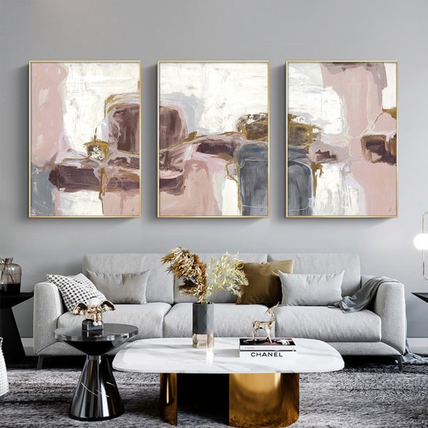 Wall Art - Pink Blush ( 3 sets )- Poster Prints -Canvas Prints - Image 2
