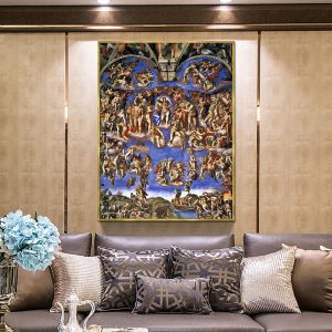 Wall Art - The Last Judgment By Michelangelo - Canvas Prints-Poster Prints