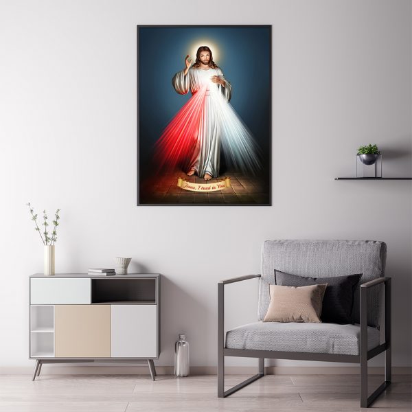 Wall Art - Jesus Divine Mercy I Trust In You- Canvas Prints-Poster Prints