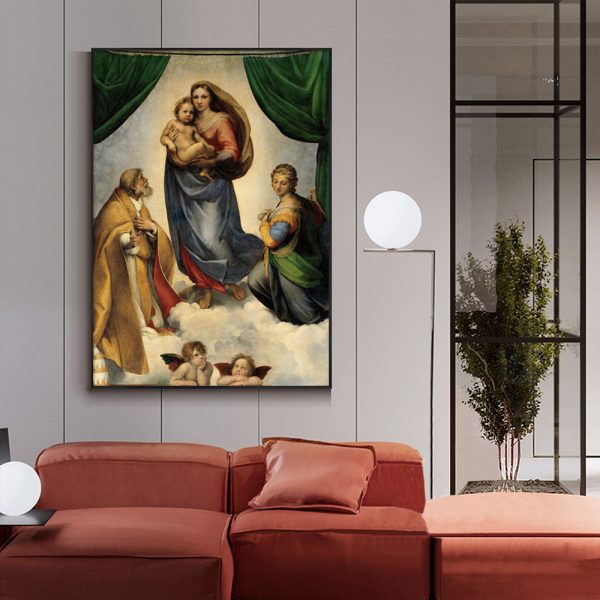 Wall Art - Sistine Madonna By Raphael - Canvas Prints-Poster Prints - Image 2