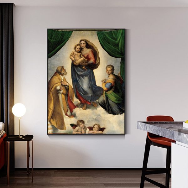 Wall Art - Sistine Madonna By Raphael - Canvas Prints-Poster Prints
