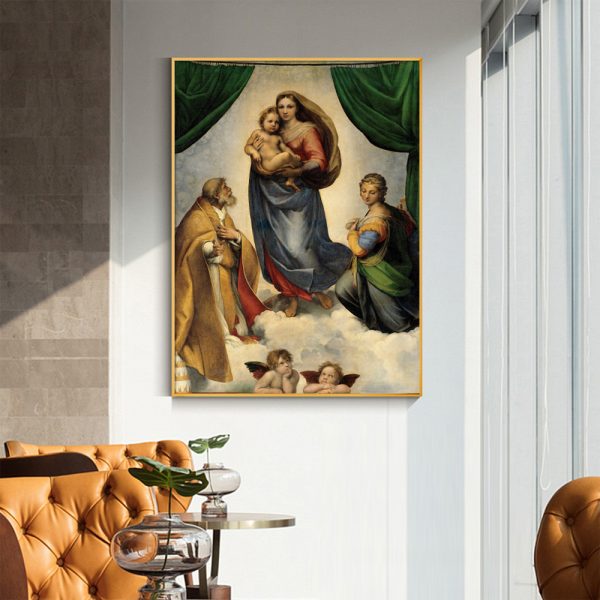 Wall Art - Sistine Madonna By Raphael - Canvas Prints-Poster Prints - Image 3