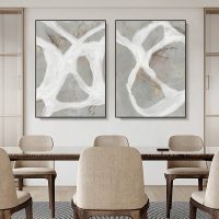 Wall art - Abstract Grey Milk (2 sets)- Canvas Prints- Poster Prints - Image 3