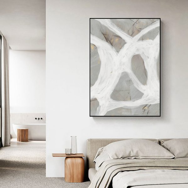 Wall Art - Abstract Grey Milk I - Canvas Prints-Poster Prints