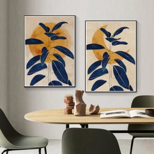 Wall art - Blue Sprout (2 sets)- Canvas Prints- Poster Prints