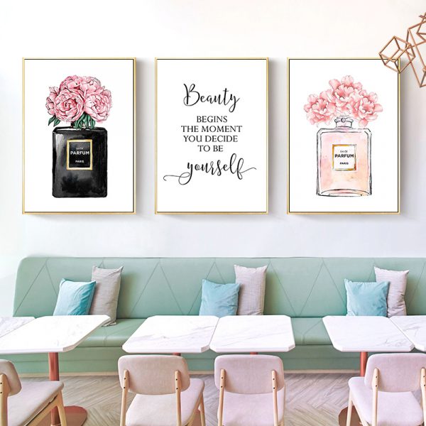 Wall Art - Perfume Bottle ( 3 sets )- Poster Prints -Canvas Prints - Image 2