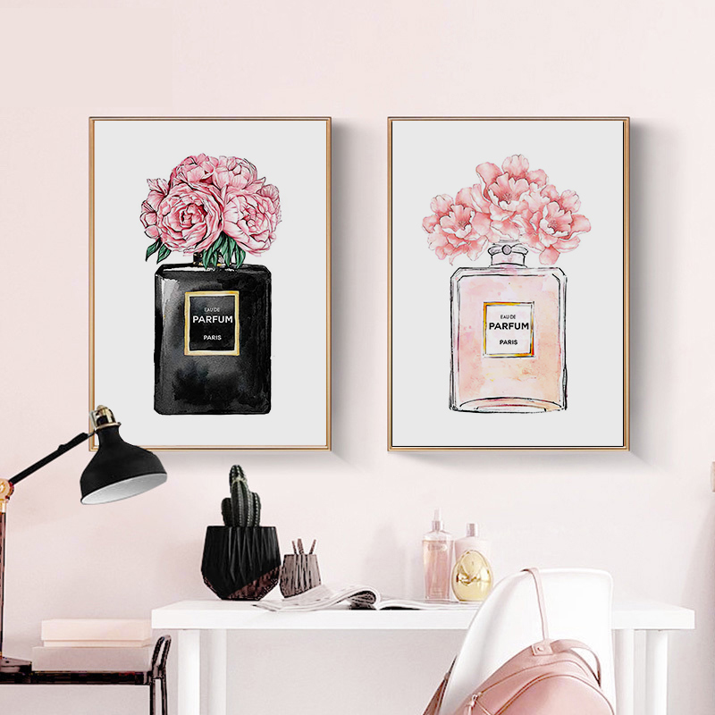 Wall Art - Perfume Bottle ( 3 sets )- Poster Prints -Canvas Prints