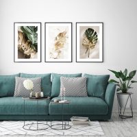 Wall Art - Monstera Leaves ( 3 sets )- Poster Prints -Canvas Prints - Image 3