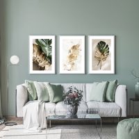 Wall Art - Monstera Leaves ( 3 sets )- Poster Prints -Canvas Prints - Image 2
