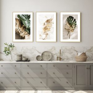 Wall Art - Monstera Leaves ( 3 sets )- Poster Prints -Canvas Prints