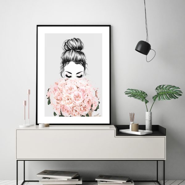Wall Art - Roses Girl - Canvas Prints-Poster Prints