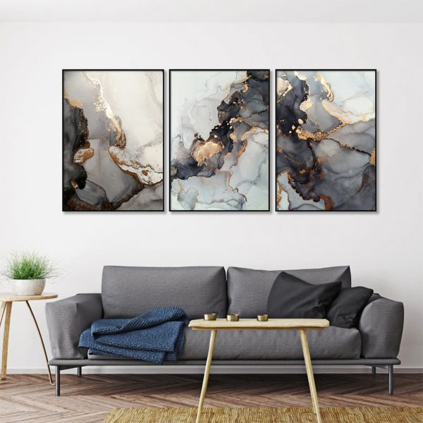 Wall Art - Black Splash ( 3 sets )- Poster Prints -Canvas Prints - Image 2