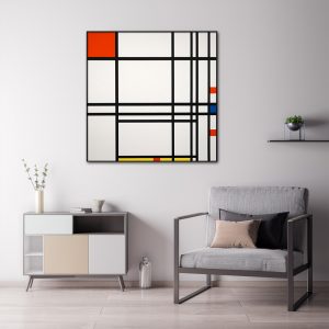 Wall Art - Abstract Art By Piet Mondrian  - Canvas Prints-Poster Prints