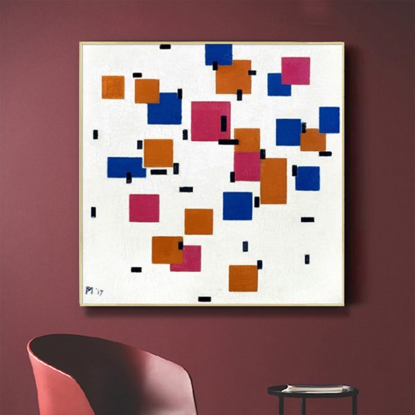 Wall Art - Composition In Colour By Piet Mondrian  - Canvas Prints-Poster Prints - Image 2
