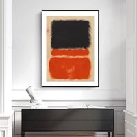 Wall Art - Black Orange By Mark Rothko - Canvas Prints-Poster Prints