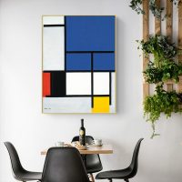 Wall Art - Blue Plane By Piet Mondrian - Canvas Prints-Poster Prints - Image 2