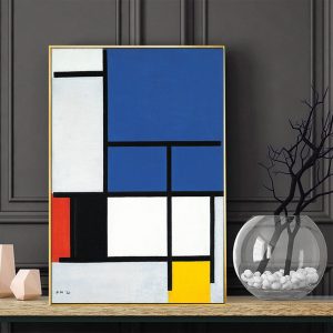 Wall Art - Blue Plane By Piet Mondrian - Canvas Prints-Poster Prints