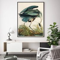 Wall Art - Great Blue Heron By John James Audubon - Canvas Prints-Poster Prints - Image 2
