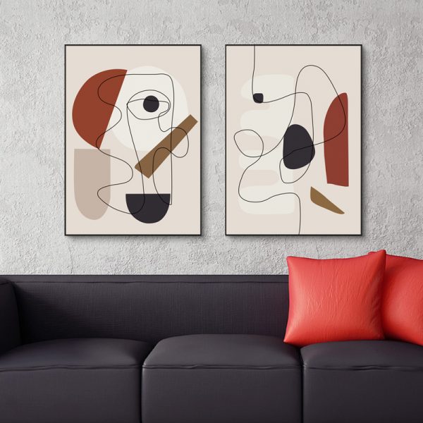 Wall Art -Abstract Line Art By Picasso ( 3 sets )- Poster Prints -Canvas Prints - Image 3