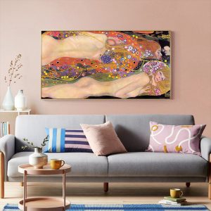 Wall Art - Water Serpents By Gustav Klimt - Canvas Prints-Poster Prints