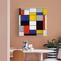 Wall Art - Large Composition A By Piet Mondrian  - Canvas Prints-Poster Prints - Image 2